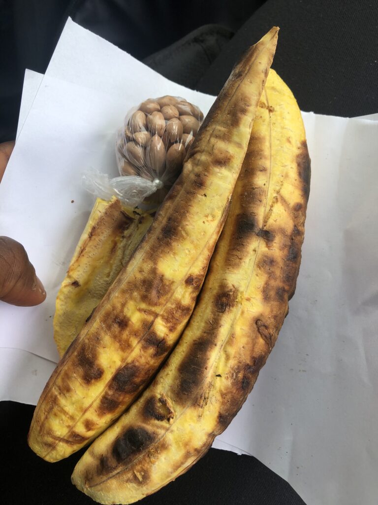 roasted plantain and peanuts
